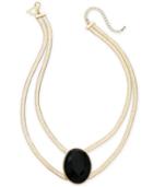 Thalia Sodi Gold-tone Large Stone Double Strand Statement Necklace, 16 + 3 Extender, Created For Macy's