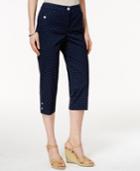 Karen Scott Petite Printed Cropped Capri Pants, Only At Macy's