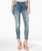 Sts Blue Cotton Ripped Frayed Skinny Jeans