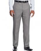 Shaquille O'neal Collection Big And Tall Black And White Birdseye Classic-fit Pants, Only At Macy's