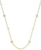 Charter Club Gold-tone Crystal & Imitation Pearl Flower Strand Necklace, 42 + 2 Extender, Created For Macy's