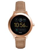 Fossil Q Women's Venture Gen 3 Light Brown Leather Strap Touchscreen Smart Watch 42mm