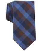 Bar Iii Men's Georgia Plaid Skinny Tie, Created For Macy's
