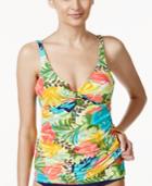 Anne Cole Island Time Printed Underwire Tankini Top Women's Swimsuit