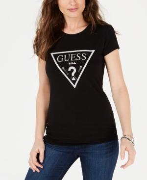 Guess Glitter Triangle Logo T-shirt