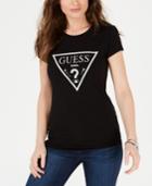 Guess Glitter Triangle Logo T-shirt