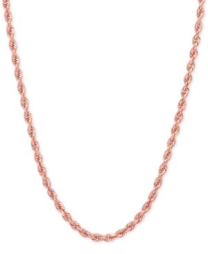 20 Rope Chain Necklace In 14k Rose Gold