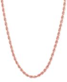 20 Rope Chain Necklace In 14k Rose Gold