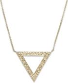 Reversible Triangle Pendant Necklace In 14k Gold