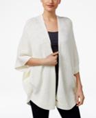 Calvin Klein Ribbon Knit Marled Cape