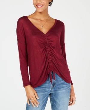 Ultra Flirt Juniors' Ruched Top