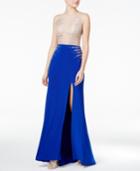 Blondie Nites Juniors' Illusion A-line Gown