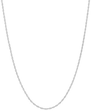 "14k White Gold Necklace, 18"" Light Rope Chain"