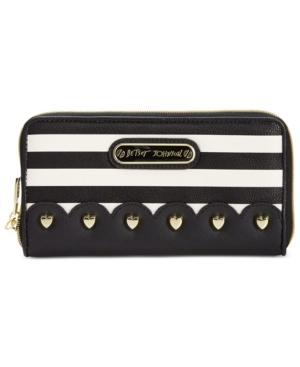 Betsey Johnson Scalloped Zip Around Wallet