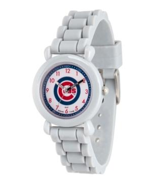 Gametime Mlb Chicago Cubs Kids' Gray Plastic Time Teacher Watch
