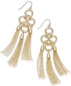 Thalia Sodi Gold-tone Chain Link Fringe Chandelier Earrings, Only At Macy's