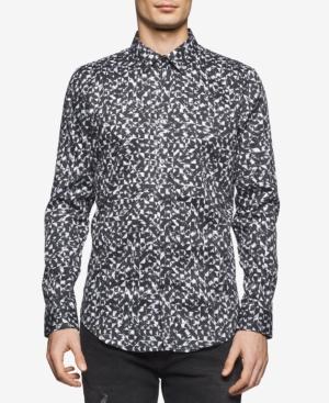 Calvin Klein Men's Slim-fit Broken Square Cotton Shirt