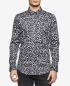 Calvin Klein Men's Slim-fit Broken Square Cotton Shirt