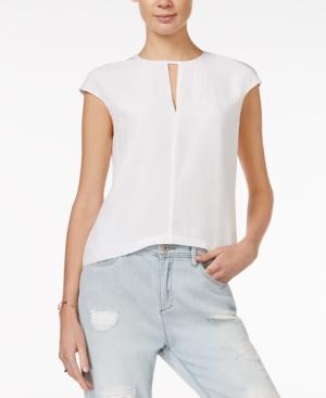 Armani Exchange Cap-sleeve Keyhole Blouse, A Macy's Exclusive