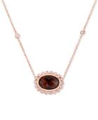 Rhodolite Garnet (4 Ct. T.w.) & Diamond (1/5 Ct. T.w.) Pendant Necklace In 14k Rose Gold