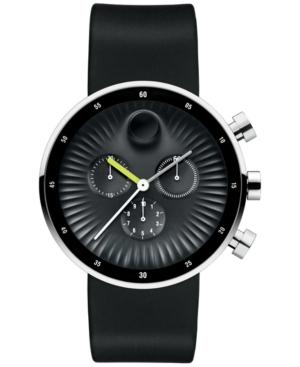 Movado Men's Swiss Chronograph Edge Black Silicone Strap Watch 42mm 3680018