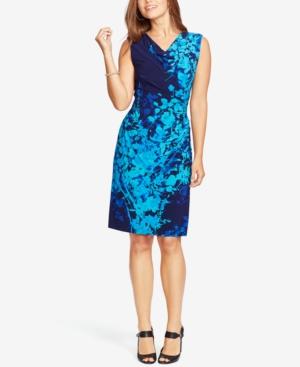 American Living Ruched Floral-print Dress