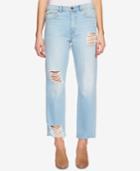 1.state Cotton Ripped Straight-leg Jeans