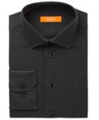 Tallia Men's Fitted Black Mini Dot Print Dress Shirt