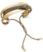 Inc International Concepts Gold-tone Wire-wrapped Triple Cuff Bracelet, Only At Macy's