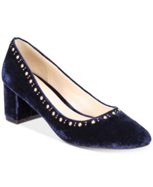 Cole Haan Women's Justine Velvet Studded Pumps