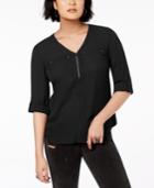 Bcx Juniors' Roll-tab Zip Top