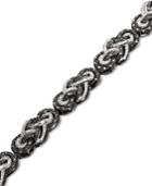 Black And White Diamond Braided Bracelet In Sterling Silver (2 Ct. T.w.)