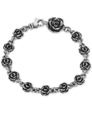 King Baby Rose Link Bracelet In Sterling Silver