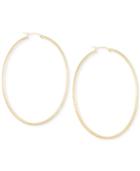 Large Oval Hoop Earrings In 14k Gold Vermeil