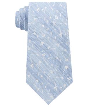 Calvin Klein Men's Mini Indigo Flower Tie