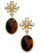 Charter Club Gold-tone & Tortoise-look Drop Earrings, Only At Macy's