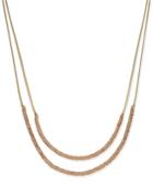 Inc International Concepts Imitation Suede Double Row Necklace, Only At Macy's