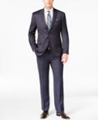 Tallia Slim-fit Navy Pindot Peak Lapel Suit