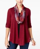Ny Collection Petite Layered-look Scarf Top