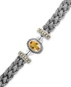 Effy Citrine Braided Bracelet (5-3/8 Ct. T.w.) In Sterling Silver & 18k Gold
