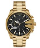 Diesel Men's Mega Chief Gold-tone Stainless Steel Bracelet Hybrid Smart Watch 48mm