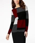 Charter Club Colorblocked Cashmere Sweater, Created For Macy's