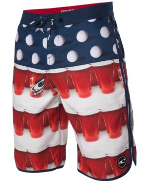 O'neill Men's Ping Pong-print Scalloped 21 Board Shorts
