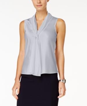 Nine West Sleeveless Tie-front Blouse