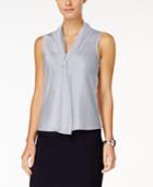 Nine West Sleeveless Tie-front Blouse