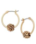 Lauren Ralph Lauren Gold-tone Monkey Ball Knot Click It Hoop Earrings