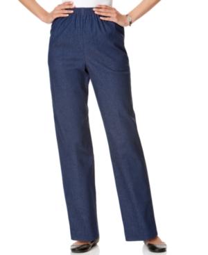 Alfred Dunner Petite Pull-on Denim Pants