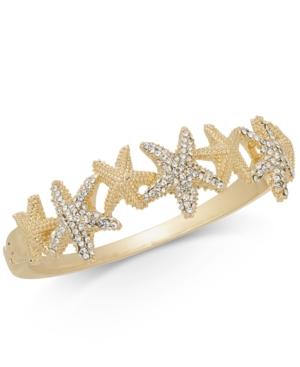 Charter Club Gold-tone Pave Starfish Bangle Bracelet, Created For Macy's