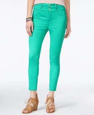 Body Sculpt By Celebrity Pink Juniors' Slimming Colored Wash Cropped Skinny Jeans