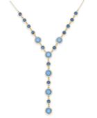 Inc International Concepts Gold-tone Blue Crystal Lariat Necklace, Only At Macy's